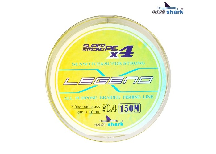 Шнур EastShark Legend X4 150м 0,08мм #0,2 желтый