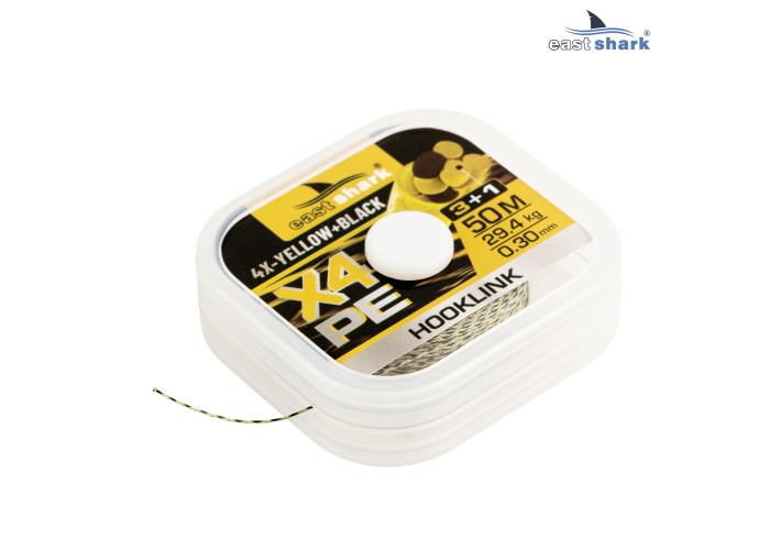 Поводковый материал 50m-X4 yellow camo 0.28mm