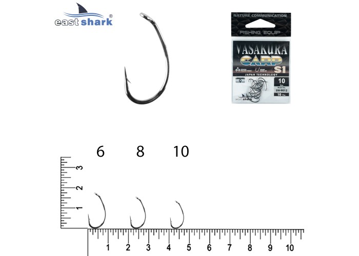 Крючки NEW EastShark Vasakura S1 № 10 BL