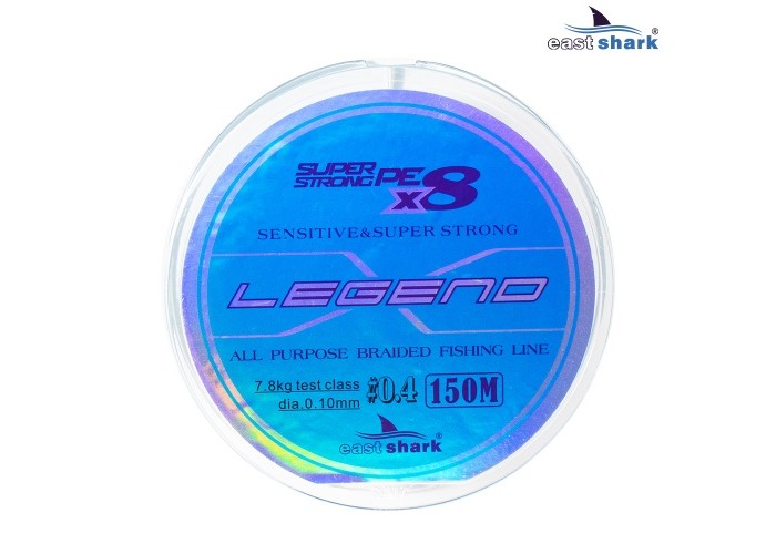 Шнур EastShark Legend X8 150м 0,08мм #0,2 голубой