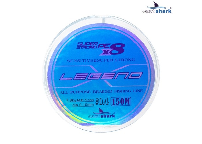 Шнур EastShark Legend X8 150м 0,08мм #0,2 голубой