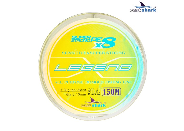 Шнур EastShark Legend X8 150м 0,08мм #0,2 желтый