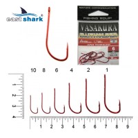 Крючки NEW EastShark Vasakura BAITHOLDER RED № 8 красный (уп/10 шт)