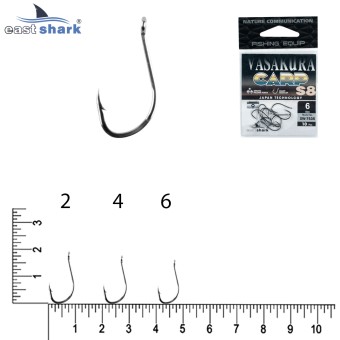 Крючки NEW EastShark Vasakura S8 № 2 BL
