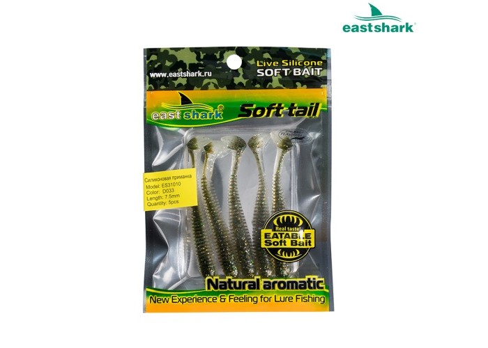 Силиконовая приманка ES31010 75 мм (5 шт/уп) color: D033