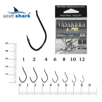 Крючки NEW EastShark Vasakura AJI № 1 (уп/10 шт)