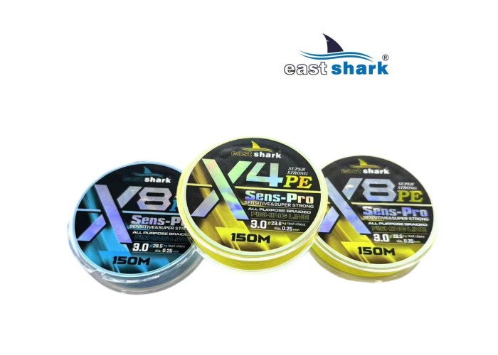 Шнур EastShark Sens-Pro X8 (150м) 0,10мм #0.4 желтый 