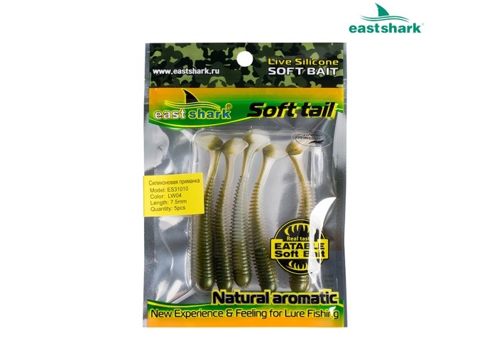 Силиконовая приманка ES31010 75 мм (5 шт/уп) color: LW04
