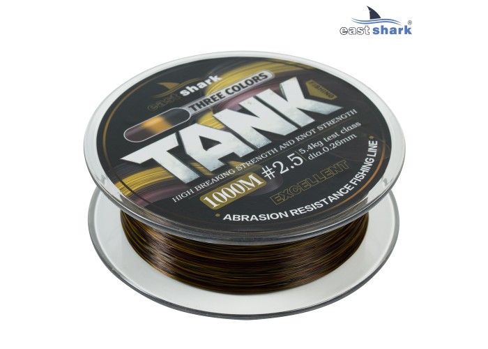 Леска 1000м EastShark TANK three colors 0,34 мм