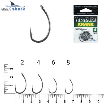 Крючки тефлон NEW EastShark Vasakura KRANK № 2