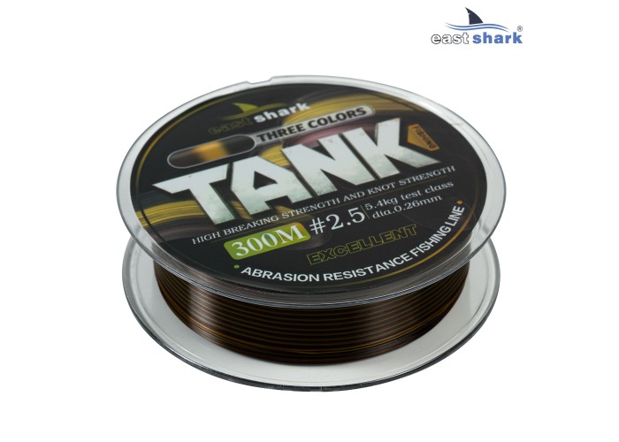 Леска 300м EastShark TANK three colors 0,30 мм