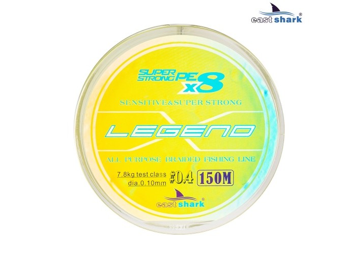 Шнур EastShark Legend X8 150м 0,08мм #0,2 желтый