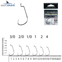 Крючки офсетные NEW EastShark Vasakura 5163  № 4